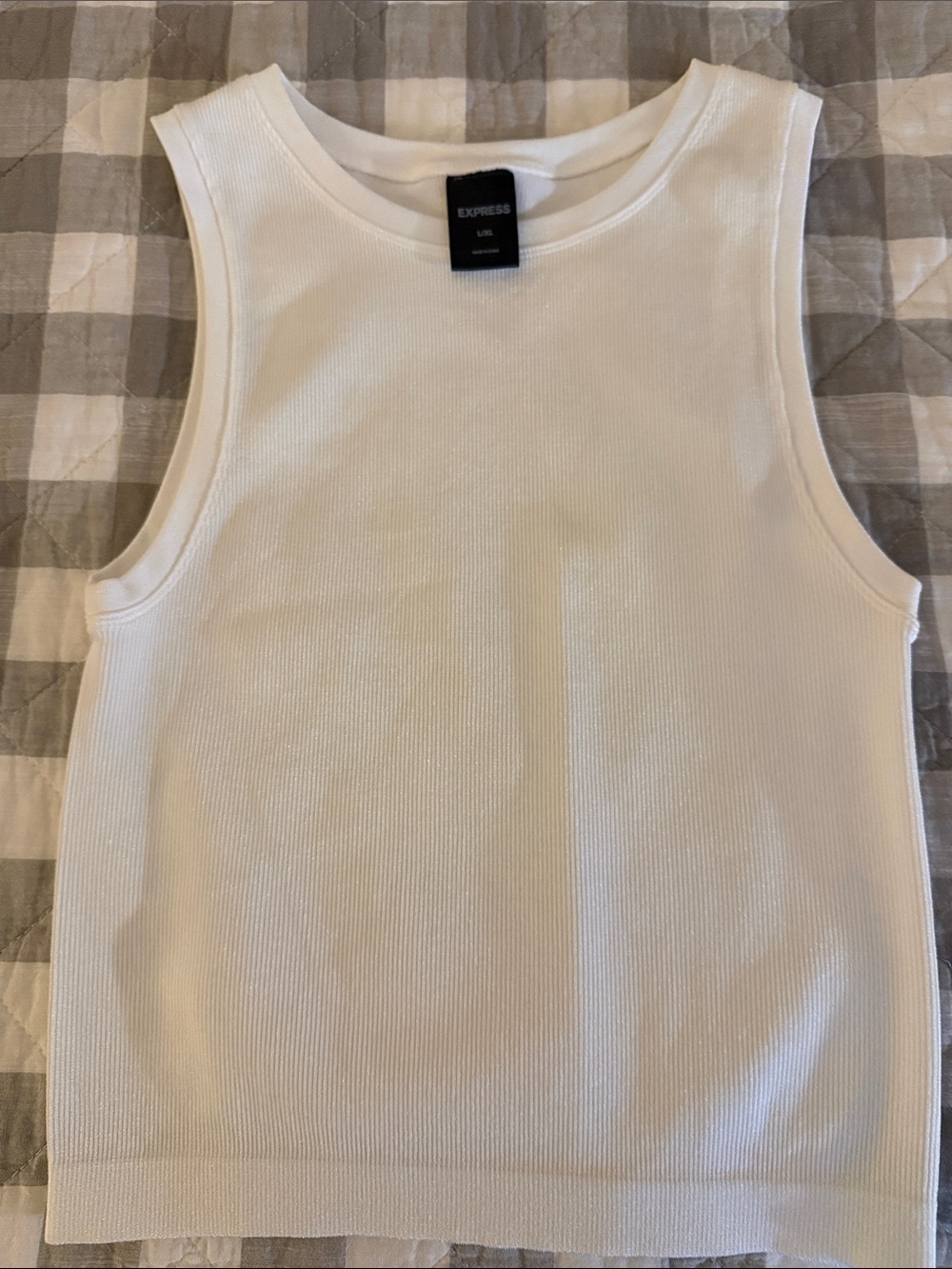 Express Ribbed Tank Top, L/XL